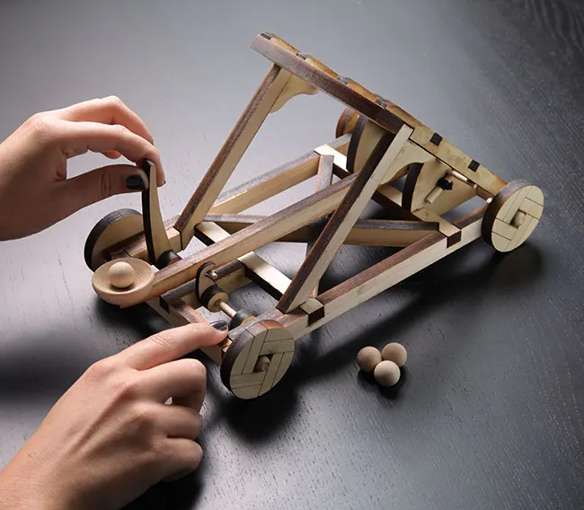 Build Yourself Wooden Catapult Kit
